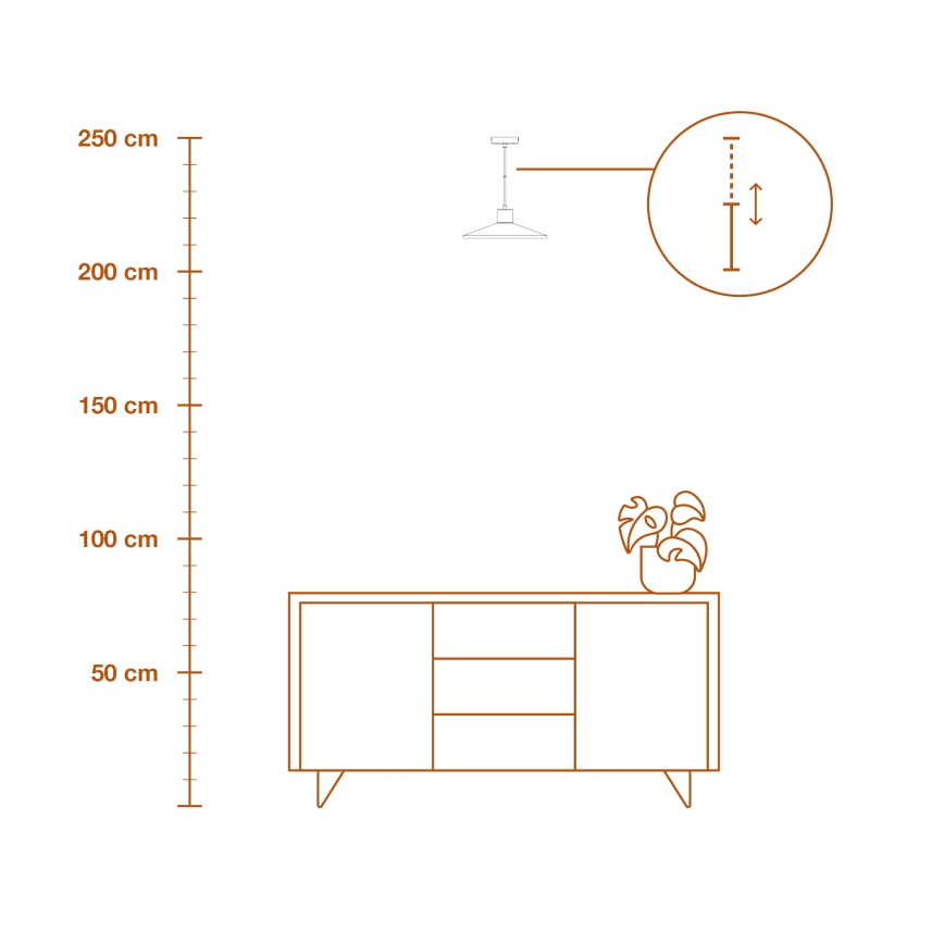 Ledvance - Luster na lanku DECOR PLASTER 1xE27/25W/230V pr. 32 cm sadra biela