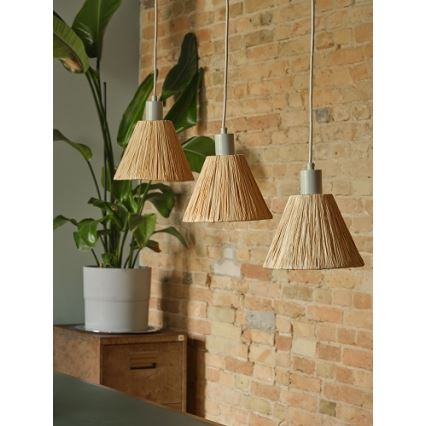 Ledvance - Luster na lanku DECOR RAFFIA 3xE27/15W/230V rafia
