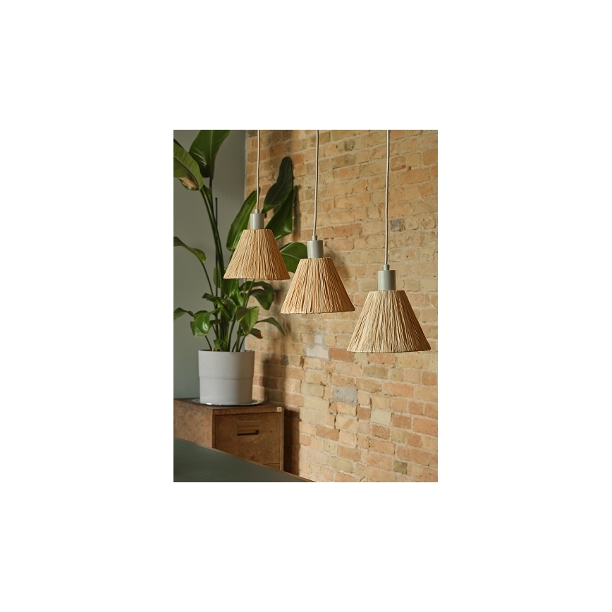 Ledvance - Luster na lanku DECOR RAFFIA 3xE27/15W/230V rafia