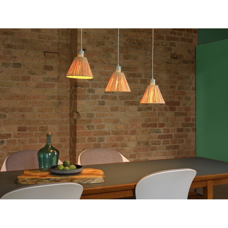Ledvance - Luster na lanku DECOR RAFFIA 3xE27/15W/230V rafia
