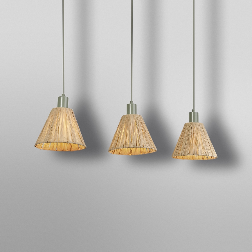 Ledvance - Luster na lanku DECOR RAFFIA 3xE27/15W/230V rafia