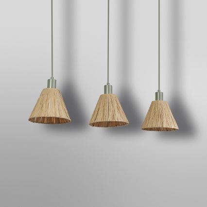 Ledvance - Luster na lanku DECOR RAFFIA 3xE27/15W/230V rafia