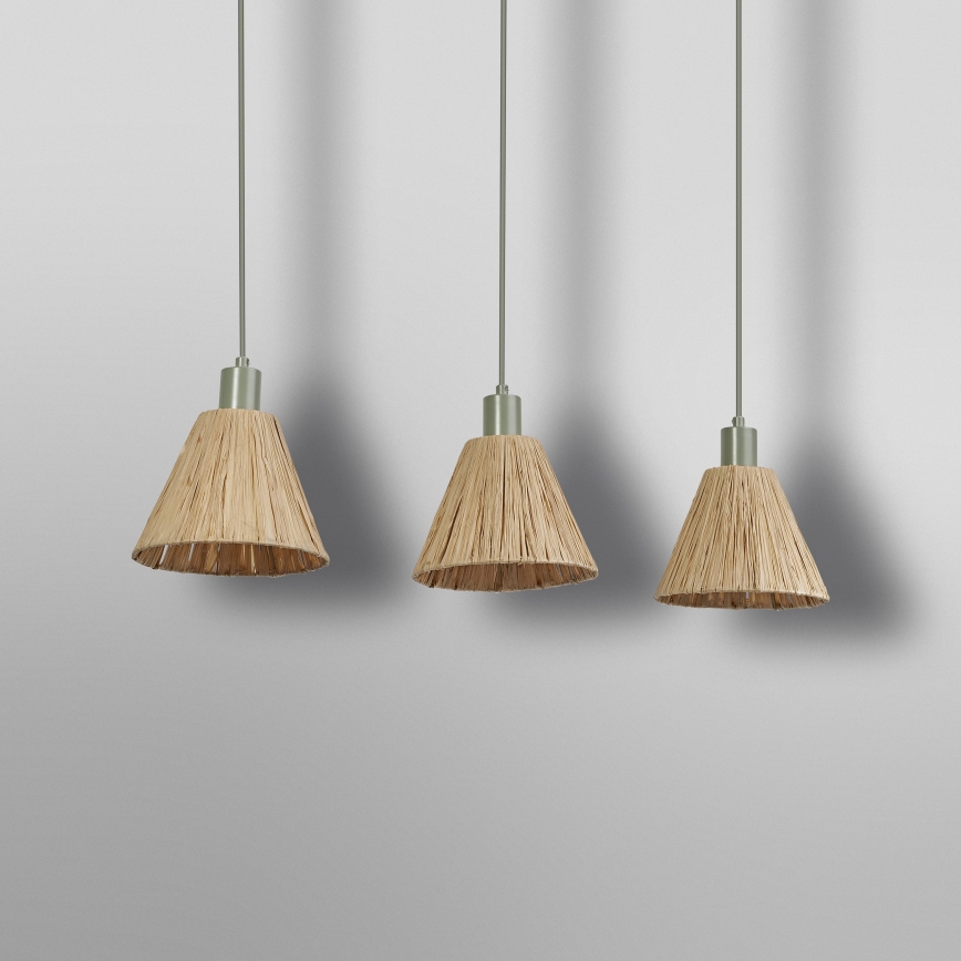 Ledvance - Luster na lanku DECOR RAFFIA 3xE27/15W/230V rafia