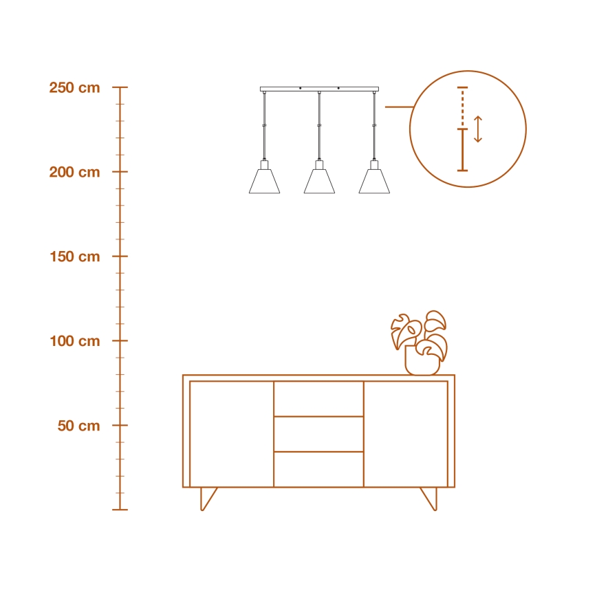 Ledvance - Luster na lanku DECOR RAFFIA 3xE27/15W/230V rafia