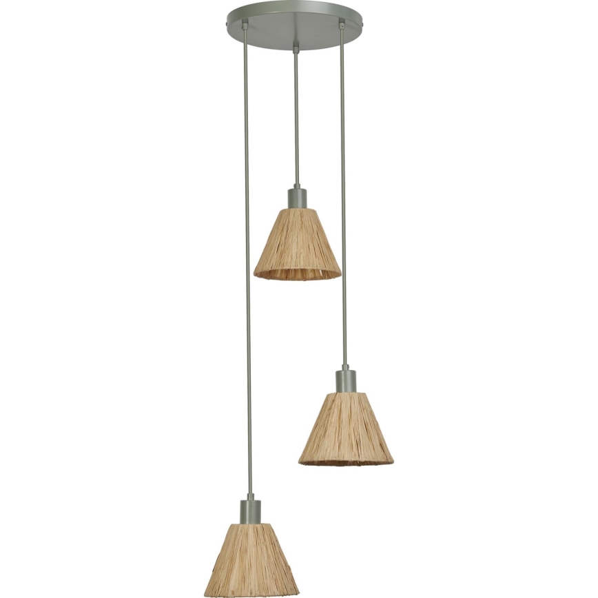 Ledvance - Luster na lanku DECOR RAFFIA 3xE27/15W/230V rafia