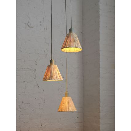 Ledvance - Luster na lanku DECOR RAFFIA 3xE27/15W/230V rafia