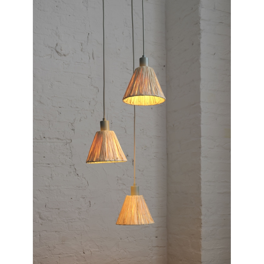 Ledvance - Luster na lanku DECOR RAFFIA 3xE27/15W/230V rafia