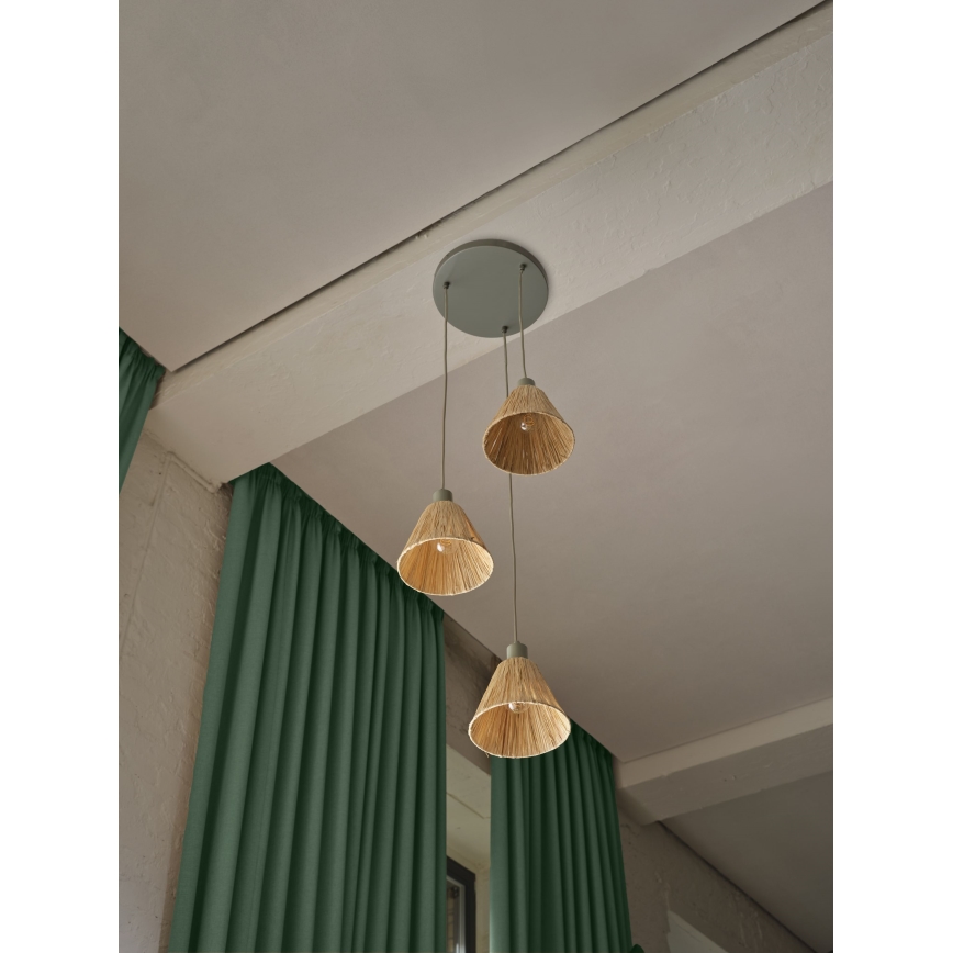 Ledvance - Luster na lanku DECOR RAFFIA 3xE27/15W/230V rafia