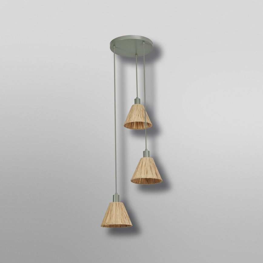 Ledvance - Luster na lanku DECOR RAFFIA 3xE27/15W/230V rafia