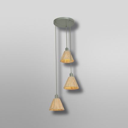 Ledvance - Luster na lanku DECOR RAFFIA 3xE27/15W/230V rafia
