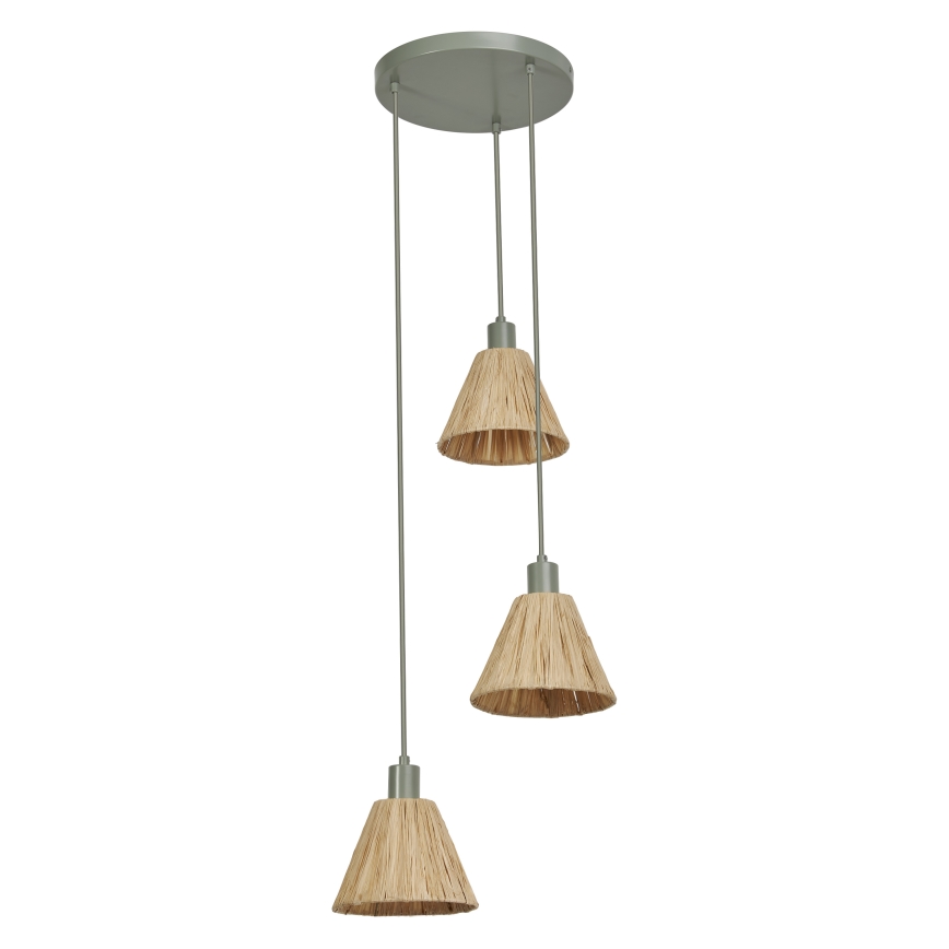 Ledvance - Luster na lanku DECOR RAFFIA 3xE27/15W/230V rafia