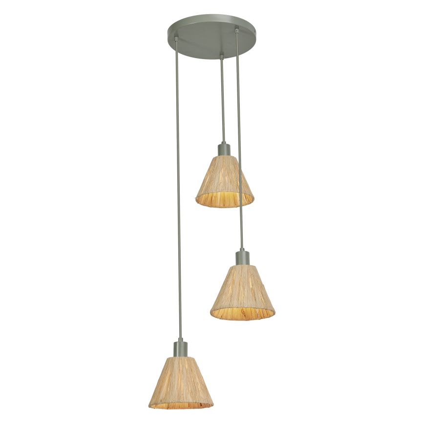 Ledvance - Luster na lanku DECOR RAFFIA 3xE27/15W/230V rafia