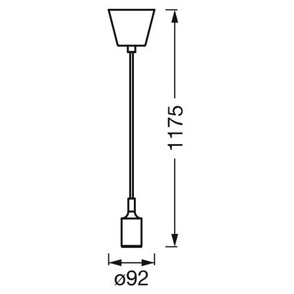 Ledvance - Luster na lanku PENDULUM BELL 1xE27/15W/230V biela