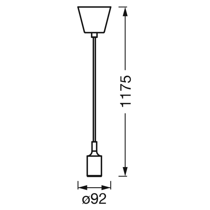 Ledvance - Luster na lanku PENDULUM BELL 1xE27/15W/230V biela