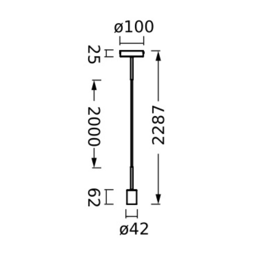 Ledvance - Luster na lanku PENDULUM NEEDLE 1xE27/15W/230V