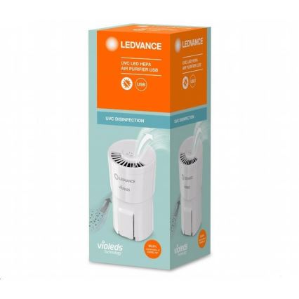 Ledvance - Prenosná čistička vzduchu s HEPA filtrom PURIFIER UVC/4,5W/5V USB