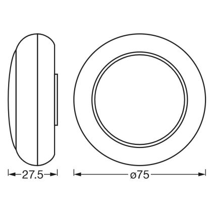 Ledvance - SADA 3x LED RGB Dotykové orientačné svietidlo DOT-IT LED/0,2W/4,5V + diaľkové ovládanie