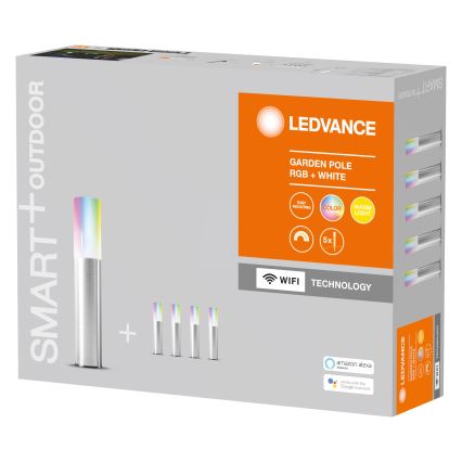 Ledvance - SADA 5x LED RGBW Vonkajšia lampa SMART+ GARDEN POLE 5xLED/5,7W/230V IP65 Wi-Fi