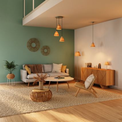 Ledvance - Stojacia lampa DECOR RAFFIA 1xE27/15W/230V rafia