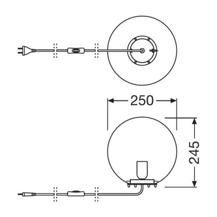 Ledvance - Stolná lampa BUBBLE 1xE27/40W/230V
