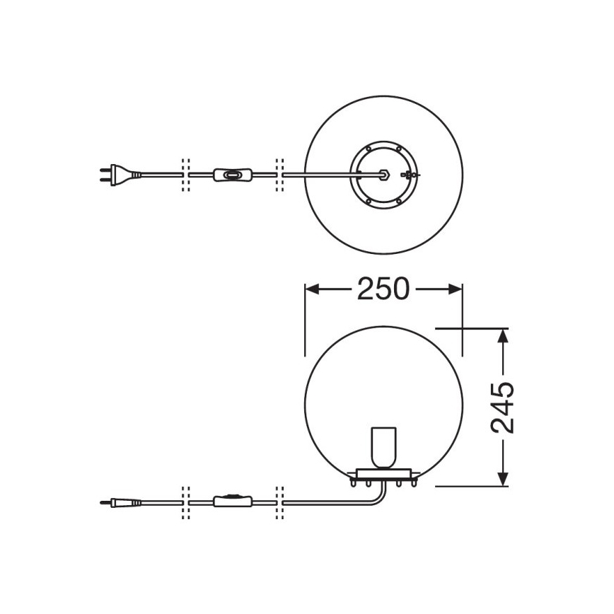 Ledvance - Stolná lampa BUBBLE 1xE27/40W/230V