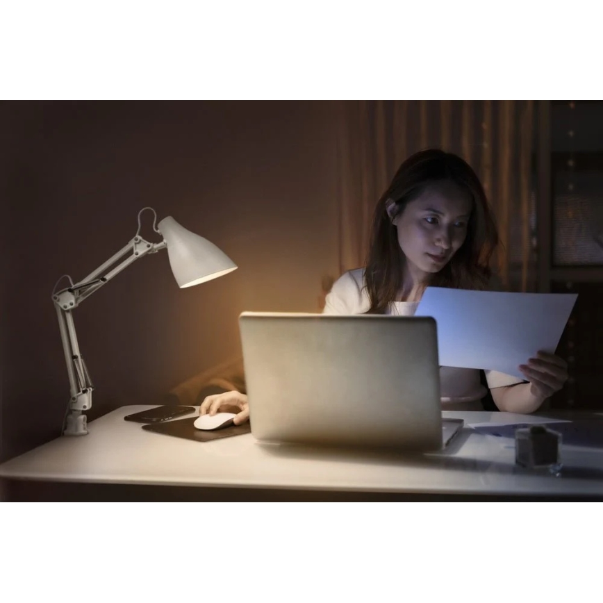 Ledvance - Stolná lampa s uchytením PEAR 1xE27/11W/230V biela