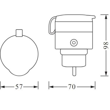 Ledvance - Vonkajšia inteligentná zásuvka SMART+ PLUG 3680W IP44 SCHUKO