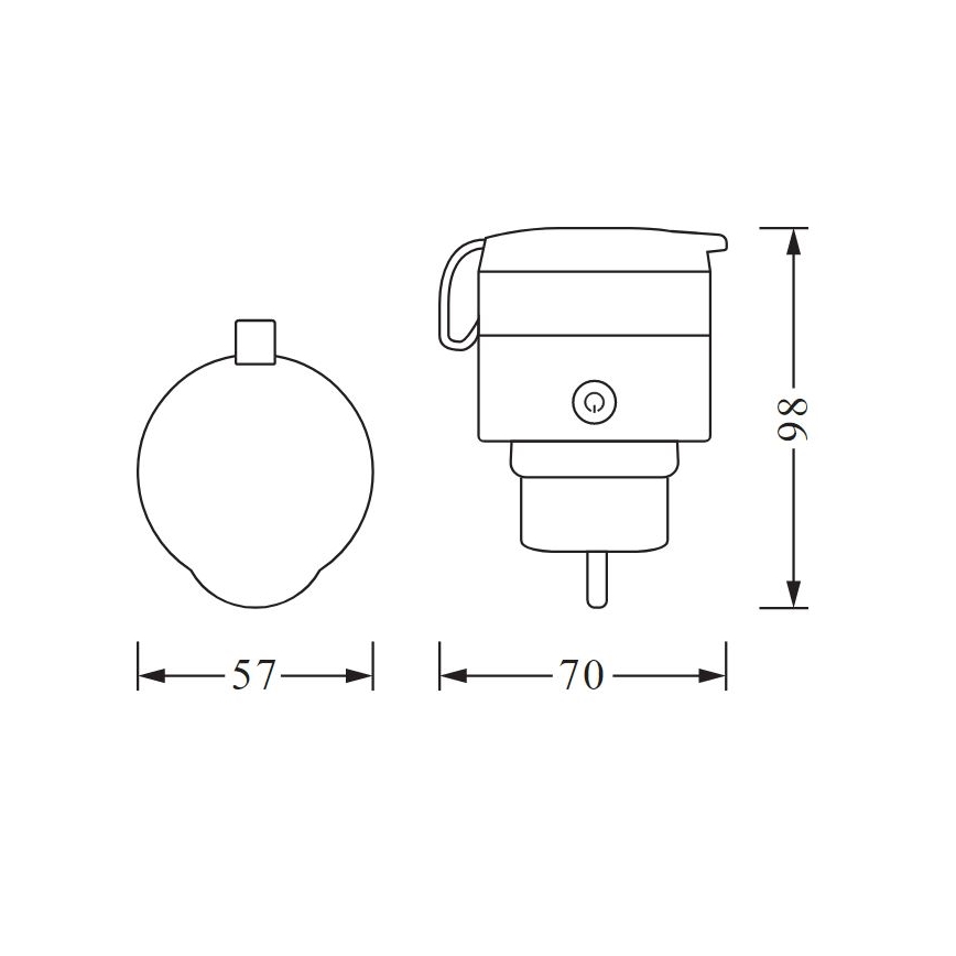 Ledvance - Vonkajšia inteligentná zásuvka SMART+ PLUG 3680W IP44 SCHUKO