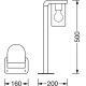 Ledvance - Vonkajšia lampa CASCADE 1xE27/25W/230V IP44 50 cm