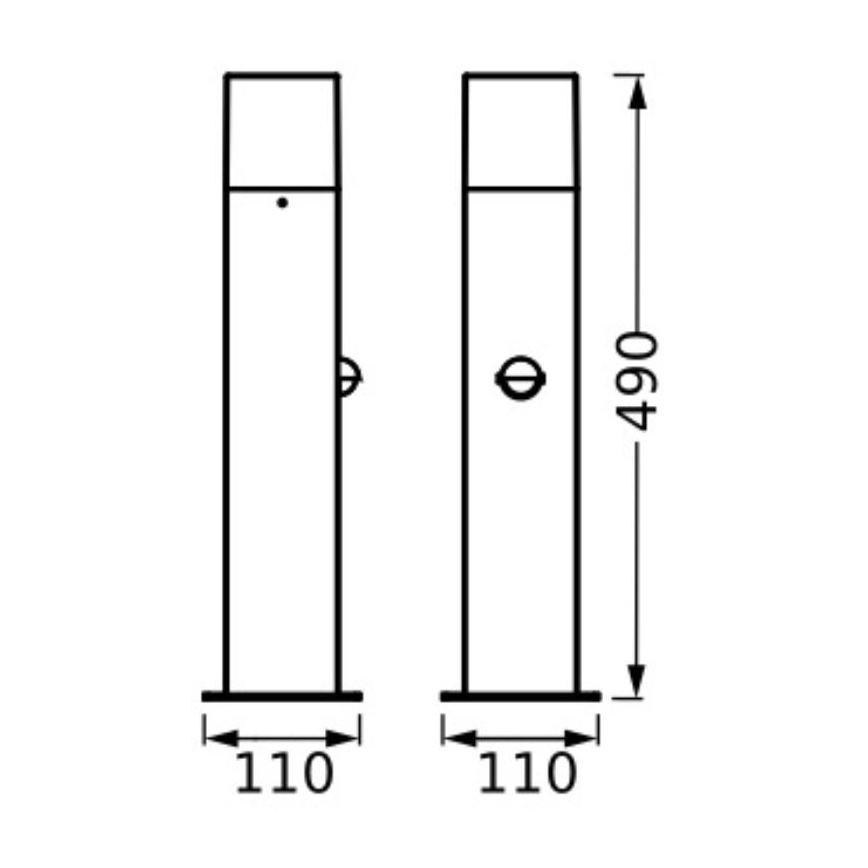 Ledvance - Vonkajšia lampa so senzorom FIGO SQUARE 1xE27/20W/230V IP44