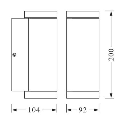 Ledvance - Vonkajšie nástenné svietidlo BEAM 2xGU10/35W/230V IP44