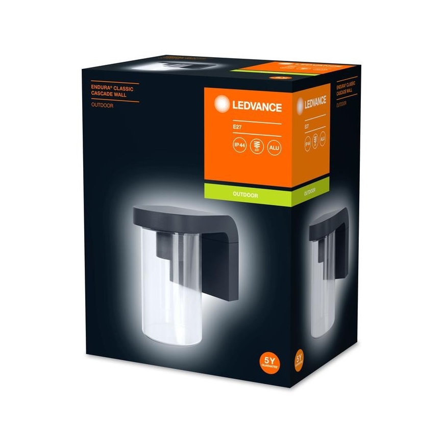 Ledvance - Vonkajšie nástenné svietidlo CASCADE 1xE27/25W/230V IP44