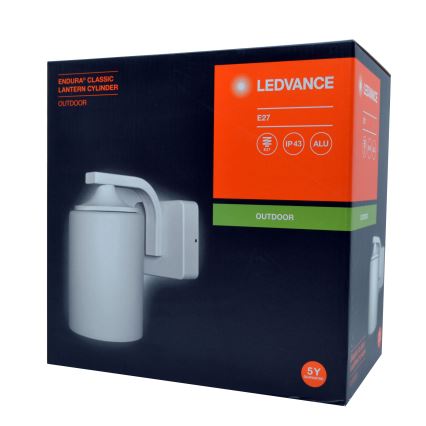 Ledvance - Vonkajšie nástenné svietidlo CYLINDER 1xE27/60W/230V IP43 biela