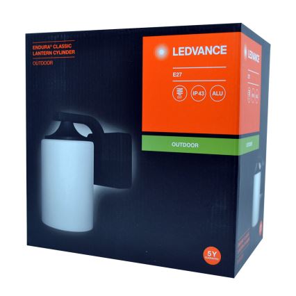 Ledvance - Vonkajšie nástenné svietidlo CYLINDER 1xE27/60W/230V IP43 čierna