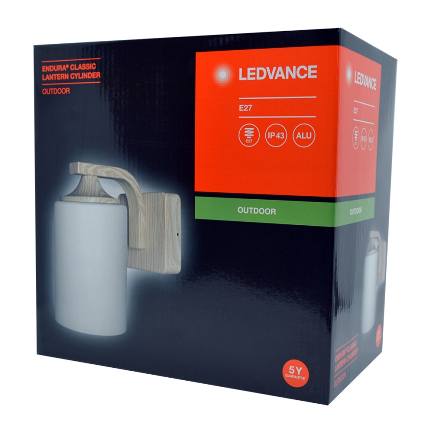 Ledvance - Vonkajšie nástenné svietidlo CYLINDER 1xE27/60W/230V IP43