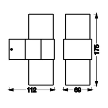 Ledvance - Vonkajšie nástenné svietidlo ENDURA ROTARY 2xGU10/5W/230V IP44