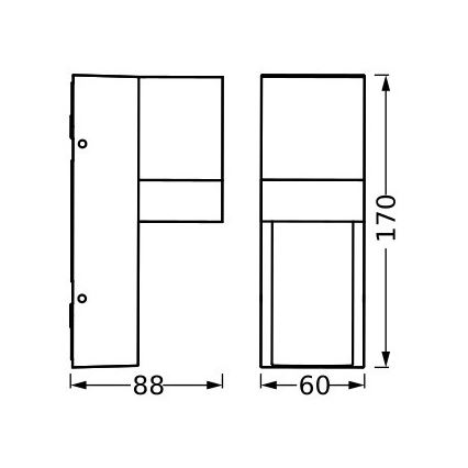 Ledvance - Vonkajšie nástenné svietidlo ISIDOR 1xGU10/35W/230V IP65