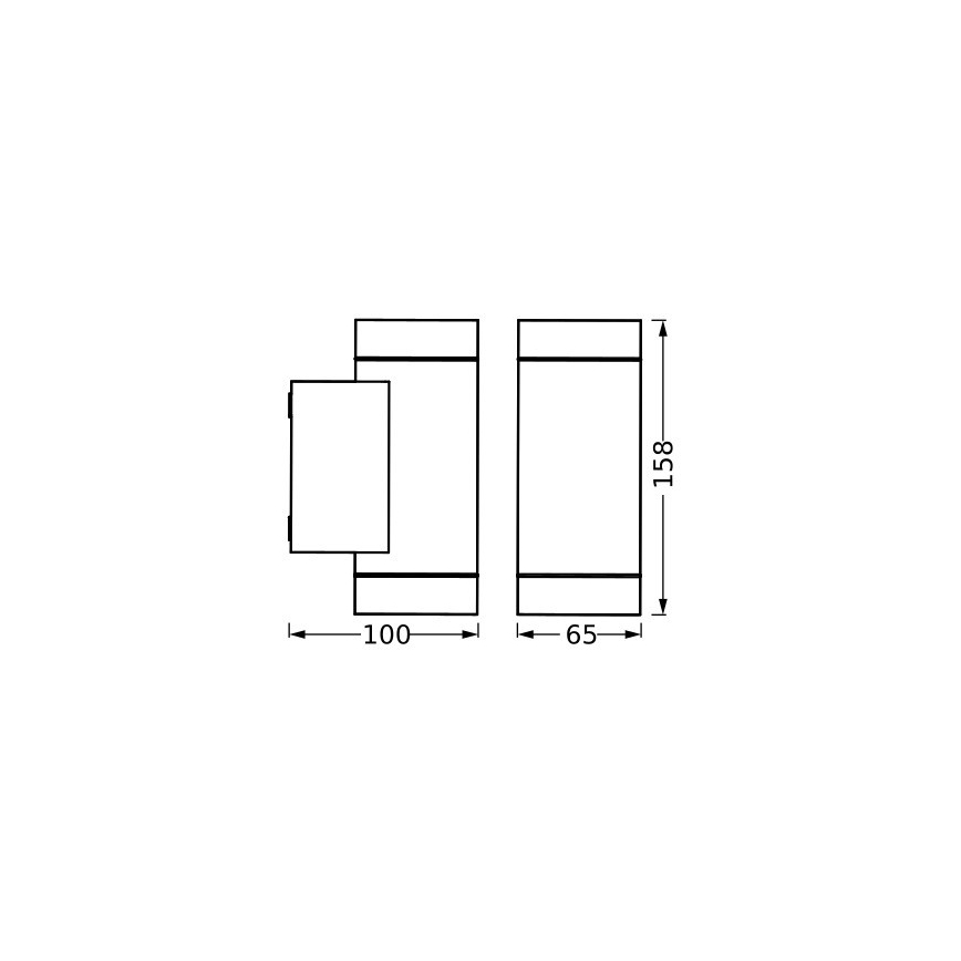 Ledvance - Vonkajšie nástenné svietidlo ITYS 2xGU10/35W/230V IP65