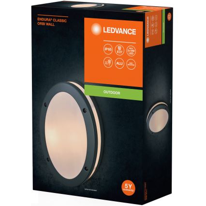 Ledvance - Vonkajšie nástenné svietidlo ORBI 2xE27/18W/230V IP65