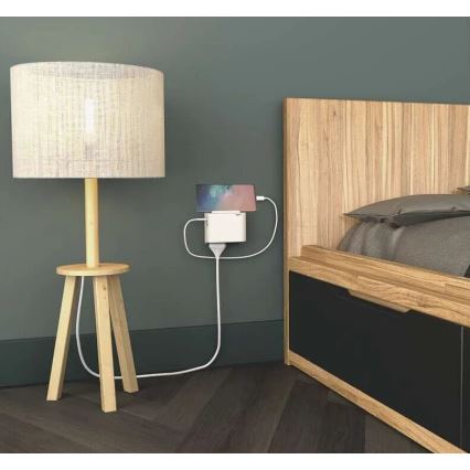 Legrand 049401 - Rozbočovacia zásuvka 2Z Typ C + USB-A + USB-C biela