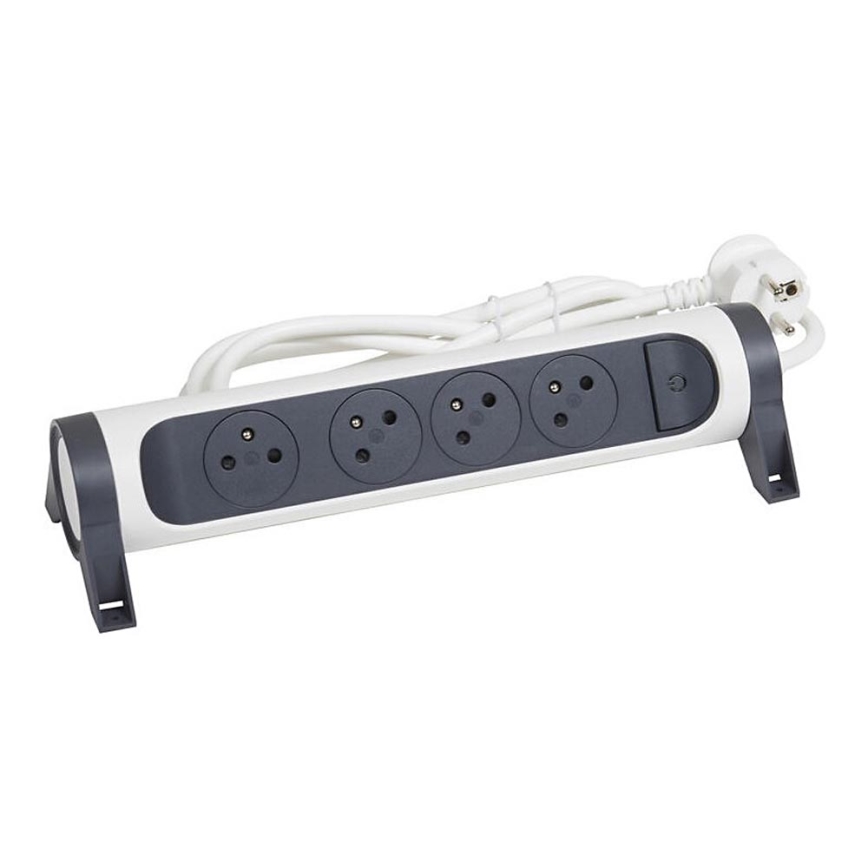 Legrand 049459 - Predlžovací kábel s vypínačom 4Z Typ E 3m