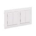 Legrand - 2x Dvojitý schodiskový vypínač č. 5 s rámčekom SUNO biely