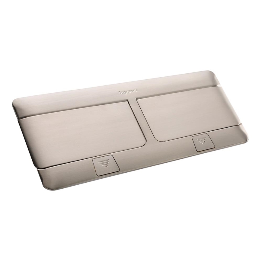 Legrand 54023 - Zásuvkový rámik pre dosku stolu POP-UP 2x4M nerez