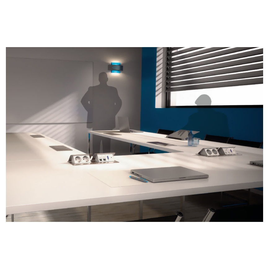 Legrand 54023 - Zásuvkový rámček pre dosku stolu POP-UP 2x4M nerez