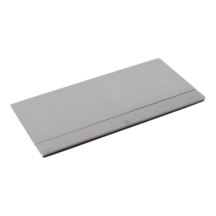 Legrand 654808 - Zásuvkový rámik pre dosku stola POP-UP 8M strieborná