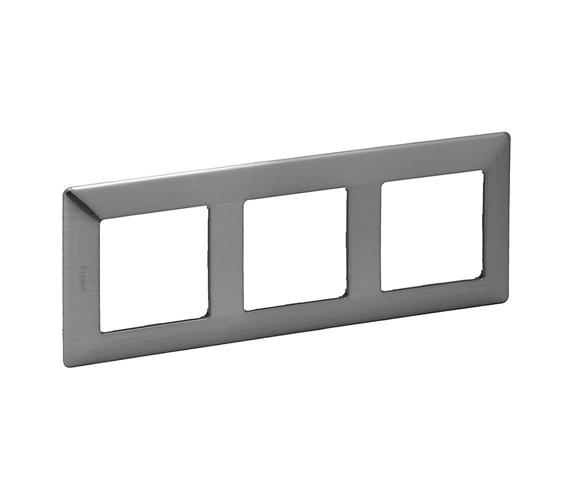 Legrand 754153 - Rámček pre vypínače VALENA LIFE 3P nerez 754153