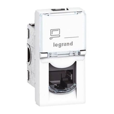 Legrand 76551 - Zásuvka MOSAIC 1xRJ45 class 5E UTP 1M biela