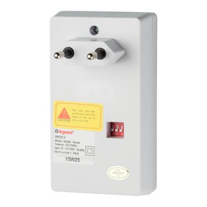 Legrand 94222 - Bezdrôtový zvonček ELIOT 230V biely