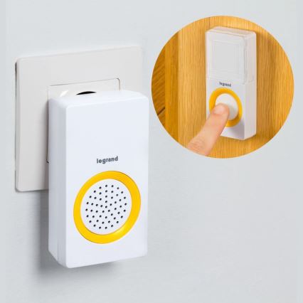 Legrand 94222 - Bezdrôtový zvonček ELIOT 230V biely