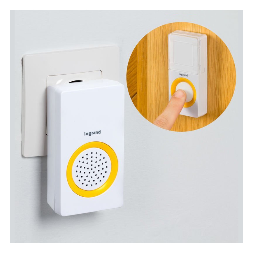 Legrand 94222 - Bezdrôtový zvonček ELIOT 230V biely